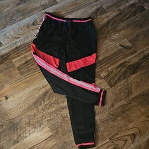 Lady V By Victorious Black Joggers with Non Pink Stripe Detail
